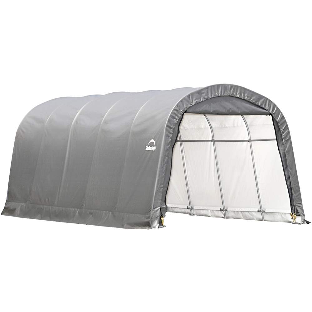 Shelterlogic Garage-In-A-Box Roundtop 12 x 20 Ft. In Grey
